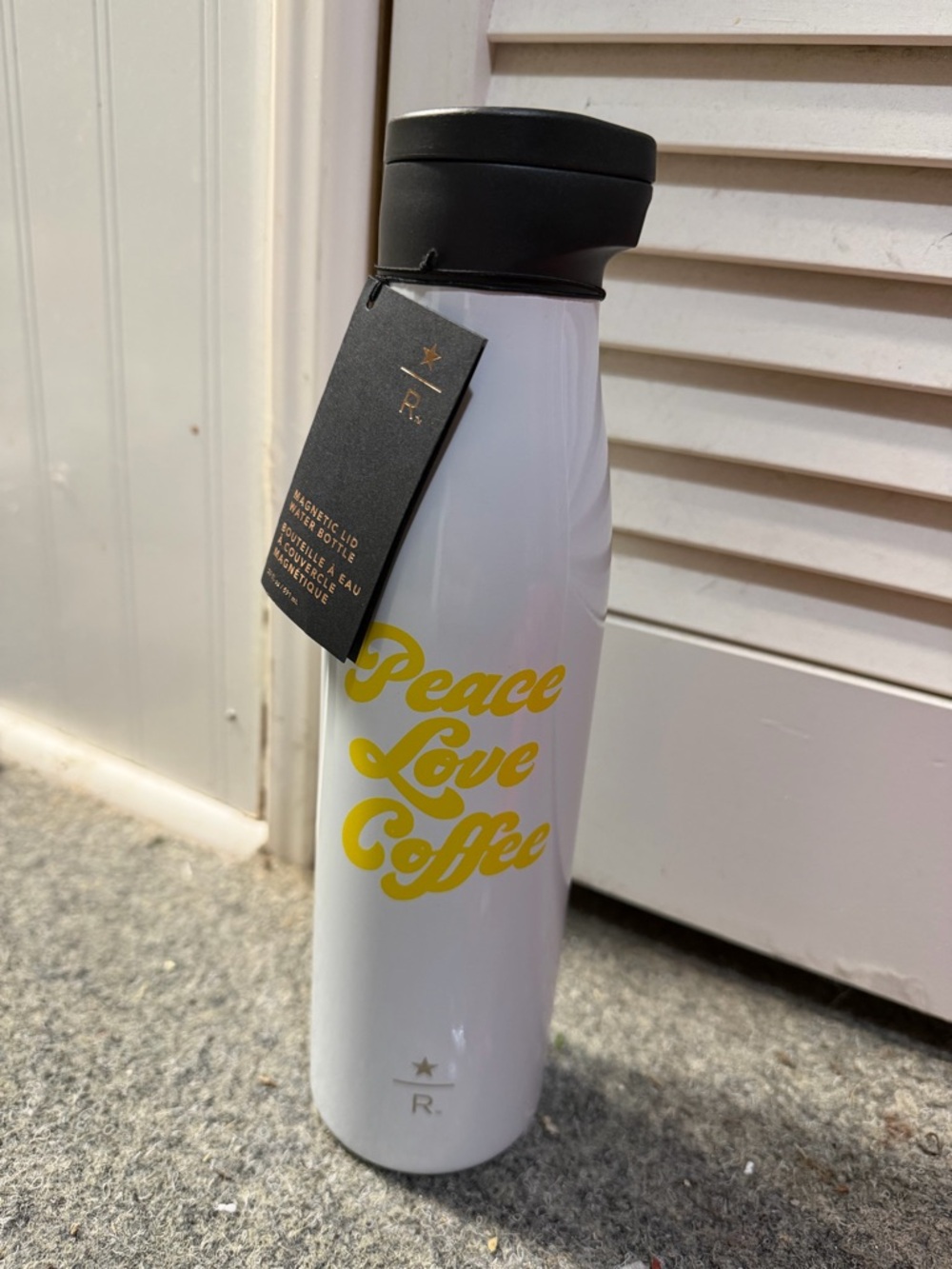 Starbucks reserve limited edition  Peace Love Coffee White Travel Bottle